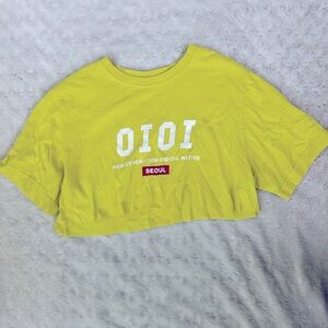 5252BYOIOI Indonesian 2019 Neon SIGNATURE Cropped T-SHIRT